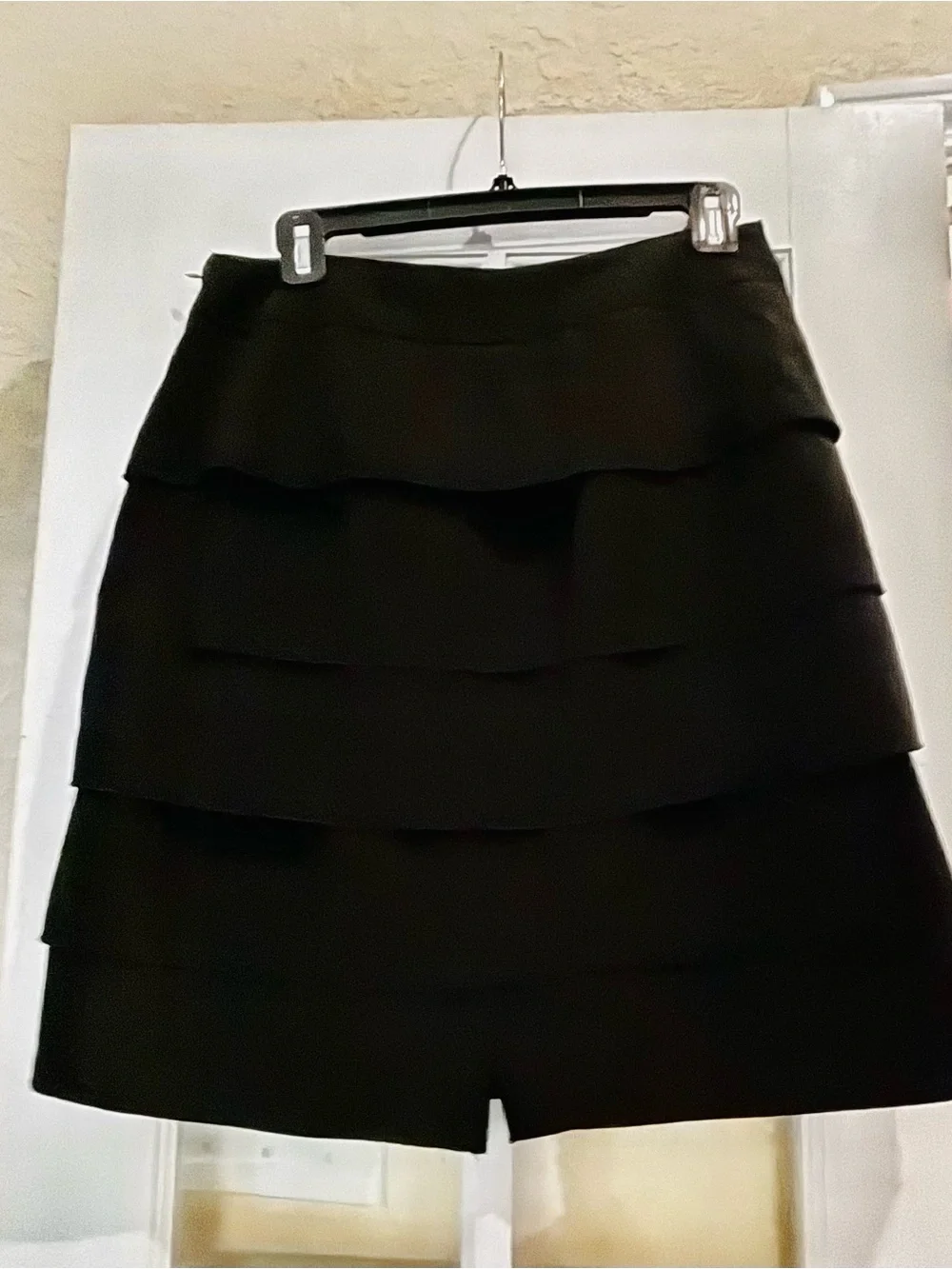 Worthington Black Tiered A-Line Skirt